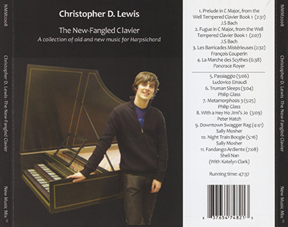Christopher D. Lewis CD The New-Fangled Clavier tray out